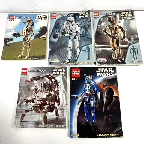 MANUAL ONLY Bundle Lego Technics Star Wars 8001 8002 8007 8008 8011 Jango Fett