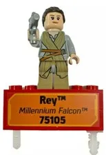 Lego Store Display Figure Rey Star Wars Minifigure Dark Tan Robe 75105 