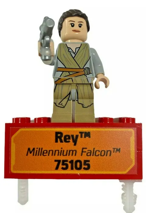 Lego Store Display Figure Rey Star Wars Minifigure Dark Tan Robe 75105 