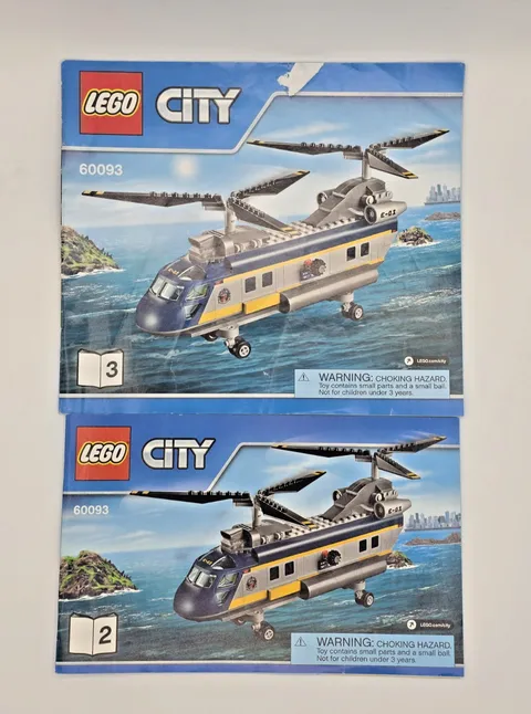 Lego City 60093 Deep Sea Helicopter Instructions Manual 2 &3 ONLY 2015 Retired