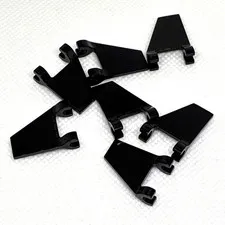 LEGO Parts - Black Flag 2 x 2 Trapezoid with Flat Edge - No 44676 - QTY 7