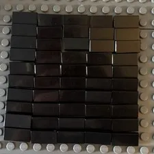 Lego Lot Black Tile 1x2 with Groove 3069 (lot of 50)