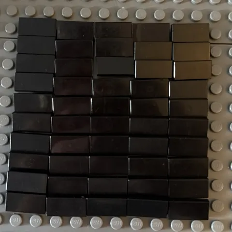 Lego Lot Black Tile 1x2 with Groove 3069 (lot of 50)