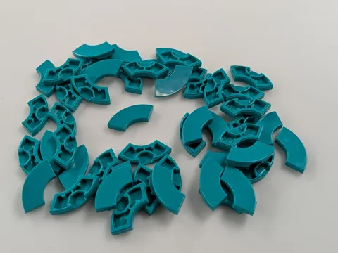 Lego x50 New Dark Turquoise Tile, Round Corner 2 x 2 Macaroni # 27925