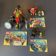 LEGO Atlantis Sets 8056, 8057, and 8059 99% Complete (See Description) No Box
