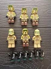 LEGO Star Wars Minifig lot 6x Kashyyyk clone troopers Sw1002 & Sw0519 + Weapons