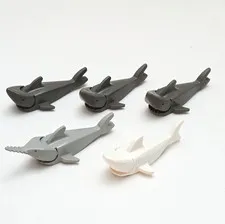 LEGO Vintage Shark Lot Saw Fish Great White Old Gray Sea Animals Genuine LEGO