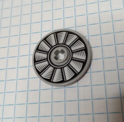 1 Lego 2958pb067 Scooby-Doo Disk Silver and Black Fan Pattern Set 75901 WYSIWYG