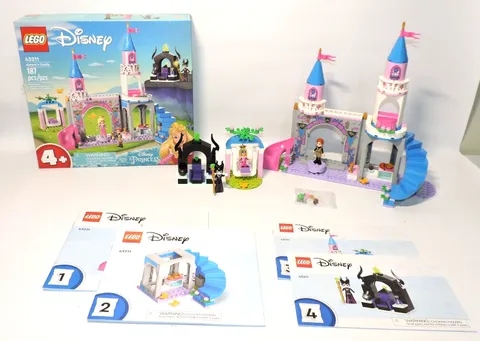 LEGO Disney 43211 Aurora's Castle 100% COMPLETE w/ Box & Instruction Manuals