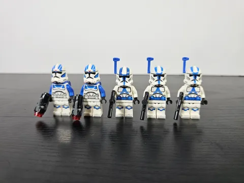 LEGO Star Wars 501st Clone Trooper Minifig Lot 5 Army Builder Jet Pack Officer