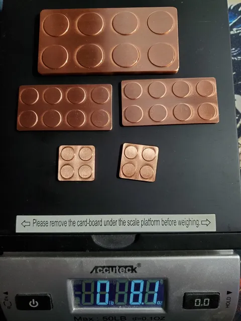 8.1oz mixed sizes Copper Stackable  Bars