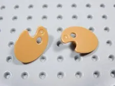 LEGO Lot of 2 Medium Nougat Paint Palette Accessory Minifig BT