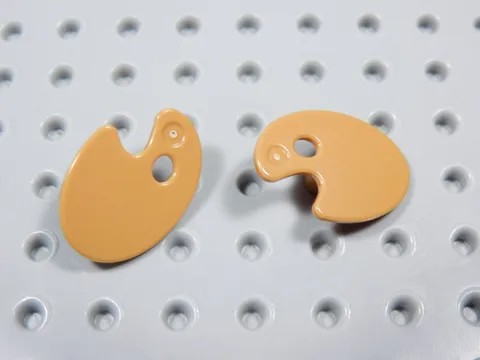 LEGO Lot of 2 Medium Nougat Paint Palette Accessory Minifig BT