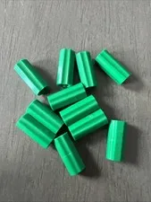 LEGO 6538c Green Technic Axle Connector 2L Smooth w/ x Hole + Orientation 11pcs