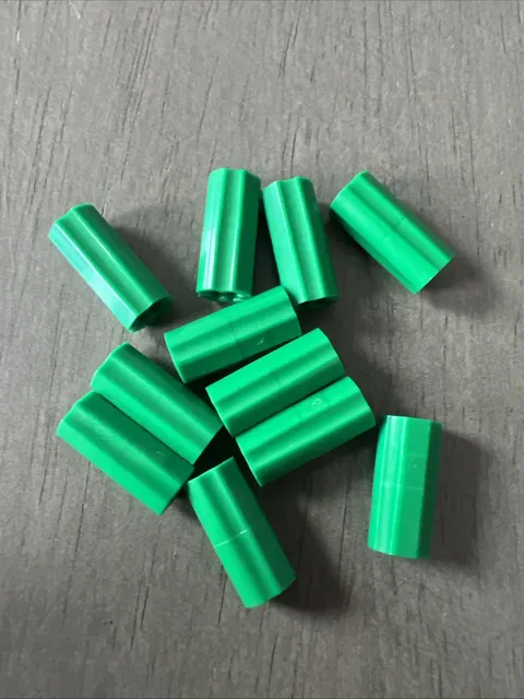 LEGO 6538c Green Technic Axle Connector 2L Smooth w/ x Hole + Orientation 11pcs