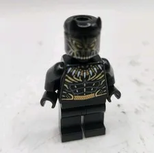 LEGO 76099 Marvel Erik Killmonger RARE Complete 2018 Figure Black & Gold