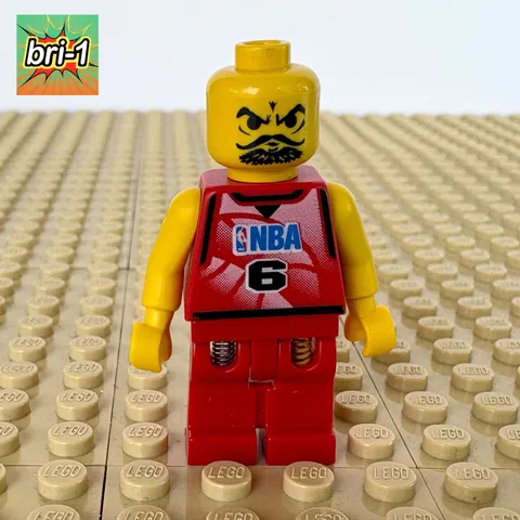 LEGO Sports NBA Basketball: Player 6, nba041, 3432, 2003, RED