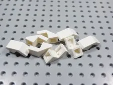 LEGO Lot of 8 White 2x1 Slopes w/ Cutout & No Stud BB