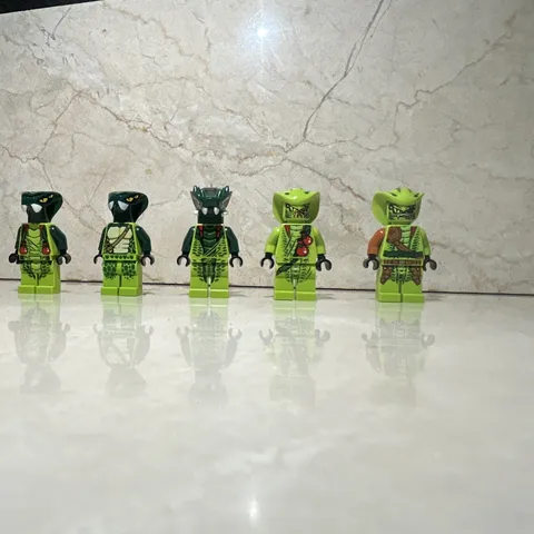LEGO NINJAGO Serpentine Green Snake Minifigure Lot of 5 Rise of the Snakes