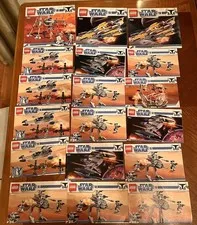 LEGO Star Wars 2009 Instruction Manual Lot Clone Wars 7681 7669 8016 8014