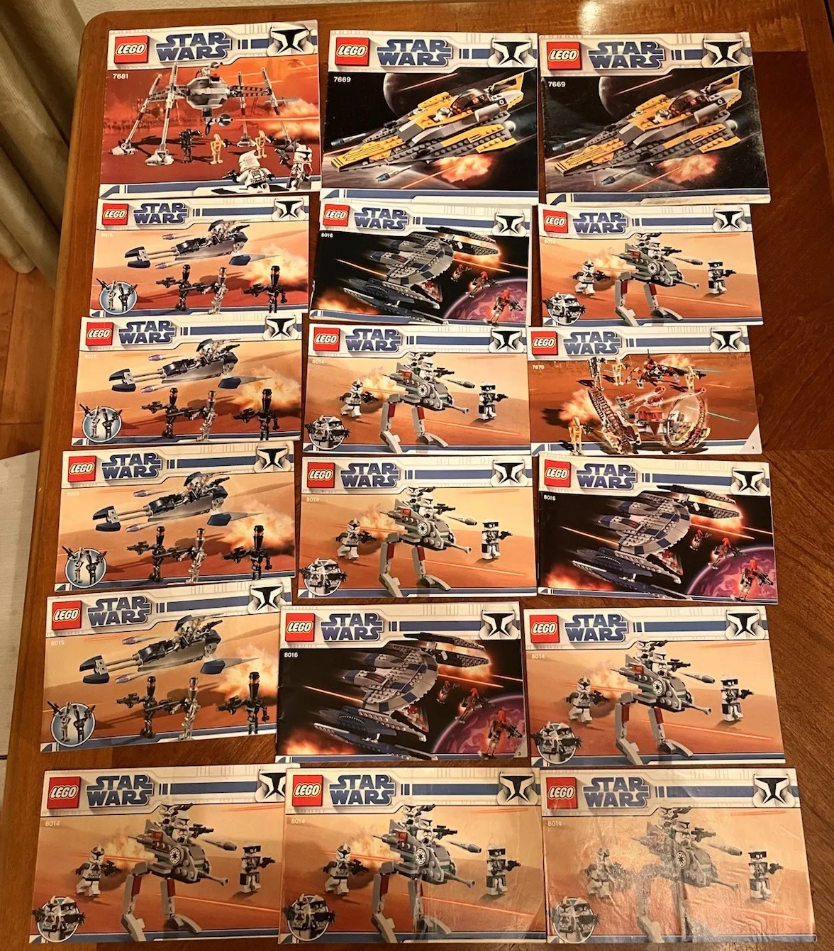 LEGO Star Wars 2009 Instruction Manual Lot Clone Wars 7681 7669 8016 8014