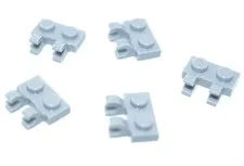 5 LEGO Light Bluish Gray 1x2 Modified Plate with 2 Open O Clips 60470 6337268