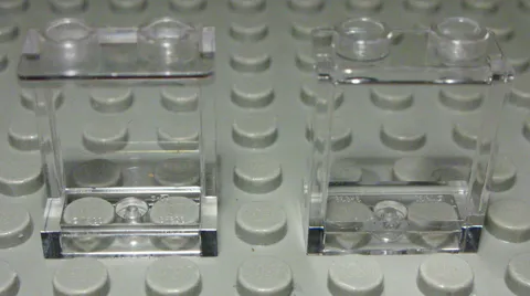 Lego Window Pane 1x2x2 Transparent Glass 2 Pieces