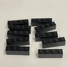 Lego 3010 Black Replacement Parts Pieces Lot of 10