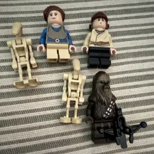 LEGO Star Wars Minifigure Lot Chewbacca w/ Bowcaster, 2 Battle Droids + 2