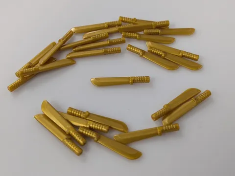 LEGO x25 NEW Pearl Gold Minifigure, Weapon Machete # 29109 Ninjago