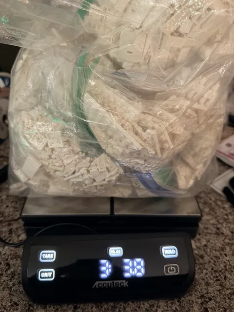 3.2 lbs White LEGO Bulk Lot Genuine Bricks Plates Slopes Specials Mixed Parts