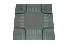 Lego® Street Base Plate Pad 32x32 X Crossing with Footway GREY