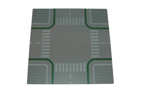 Lego® Street Base Plate Pad 32x32 X Crossing with Footway GREY