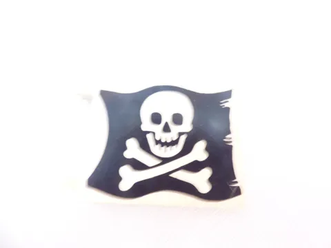Lego 6x5 stud count Flag with Skull and Crossbones 2525p01s