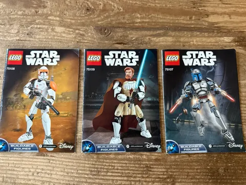 LEGO Star Wars Buildable Figures - Lot of 3 Instruction Manuals Obi-Wan Kenobi