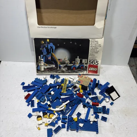 Vintage Lego 565 Moon Landing Incomplete Parts And Pieces With Box