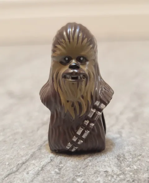 vtg Wookiee Lego Star Wars 15307 Minifig Head Dark Tan Fur Teeth Print chewbacca