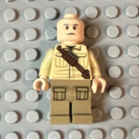 LEGO Minifigure Plastic Figure Tan Outfit with Brown Bandolier Accessory