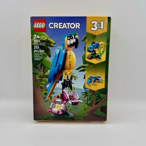 LEGO 31136 Creator 3 in 1 Exotic Parrot NEW Sealed Fish Frog