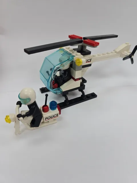 Lego System, 6664, Chopper COPS W/Helicopter Incomplete