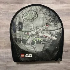 Used 2012 Lego Star Wars Carrying Case Playset Death Star X-Wing ZipBin Toybox