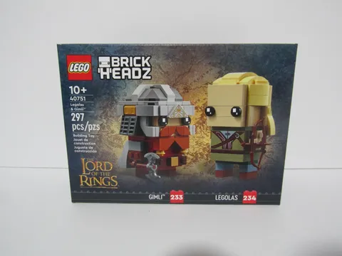 LEGO BRICKHEADZ 40751 THE LORD OF THE RINGS GIMLI & LEGOLAS NEW IN BOX