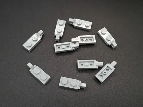 LEGO - 10x - Hinge Plate - Hinge Plate - 1x2 - Light Grey - 44301u - 44301a
