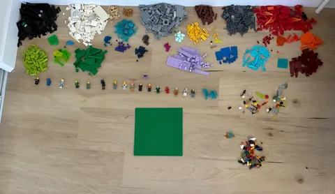 Bulk LEGO LOT 3 pound box of Bricks, parts, Pieces, accessories, mini figures