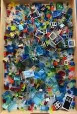 3+ Pounds of Bulk Lego: Clear Pieces, Windows, Doors