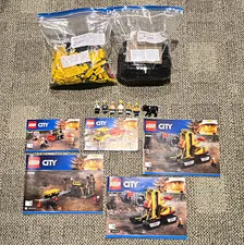 LEGO City 60188 Mining Heavy Drill Bulk Parts Lot w/ Minifigures & Manuals