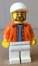 LEGO® - Minifigure Race Car Hot Dog Seller Roscoe from set 75883 AMG - sc040
