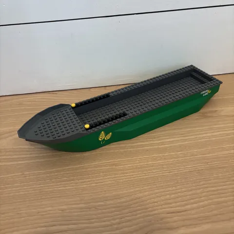 LEGO Farm Line Boat Hull Barge 51x12x6 Green - Set 4645 - Part 54101 62791 GUC
