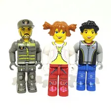 Lego 4 Juniors Minifigure Lot Res-Q Cap Tina & Max Creator 3 Vintage Figures