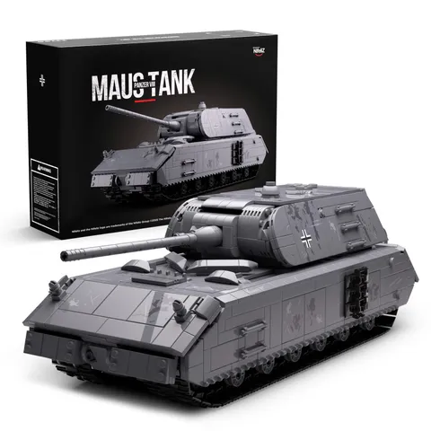 VIII Mouse Tank Model Building Toy Set, WW2 Military Tank Clamp Blocks Sa...